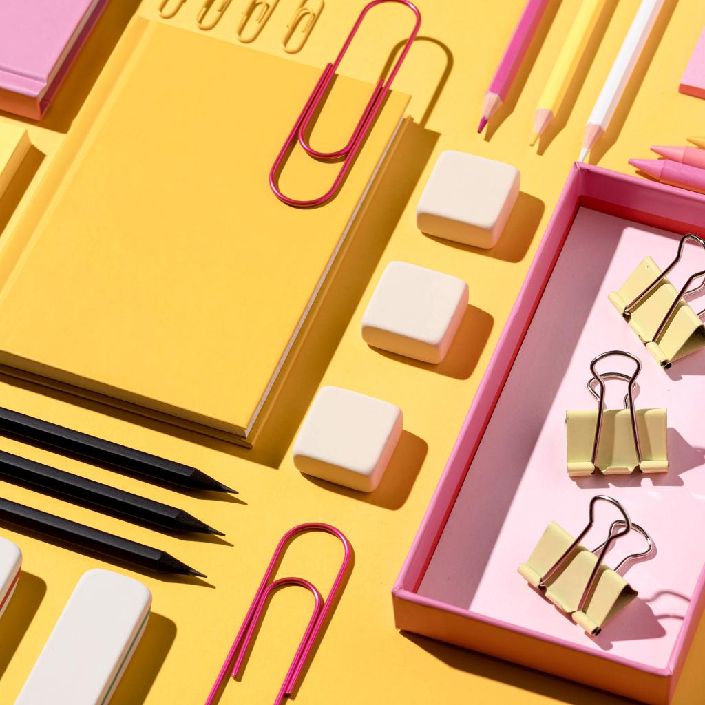 Kraft paper products in a box